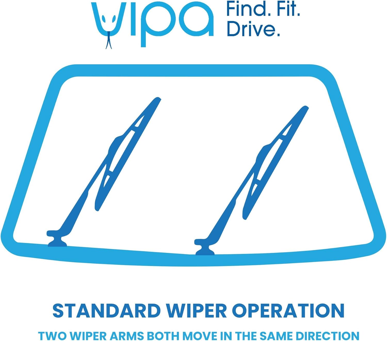 Vipa Wiper Blade Kit fits: KIA NIRO Hatchback Sep 2016 Onwards-6