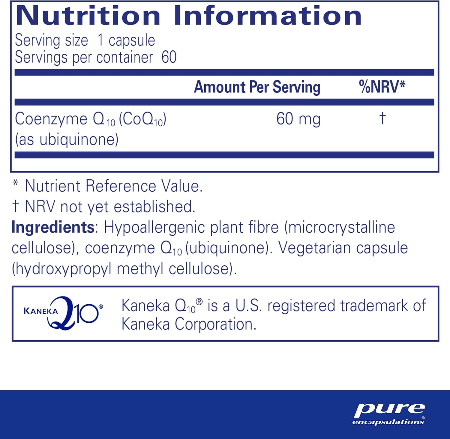 Pure Encapsulations - CoQ10 60mg - Natural and Bio-Identical Fermented Coenzyme Q10-60 Capsules-1