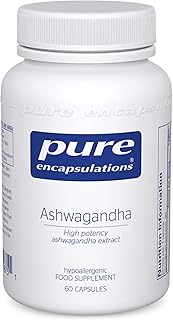 Pure Encapsulations - Ashwagandha High Potency Extract 500mg - Indian Ginseng/Winter Cherry Supplement to Support Cognitive and Joint Function - 60 Vegetarian Capsules