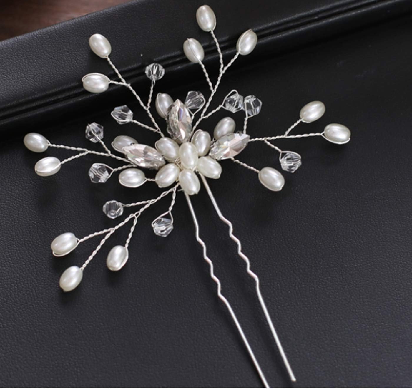 Fashion Jewery Women's Hair Accessories Tiara Wedding Bridal 2 Pieces Hair Pins Hair Decoration Hair Pin Hair Pin Crystal Beads-1