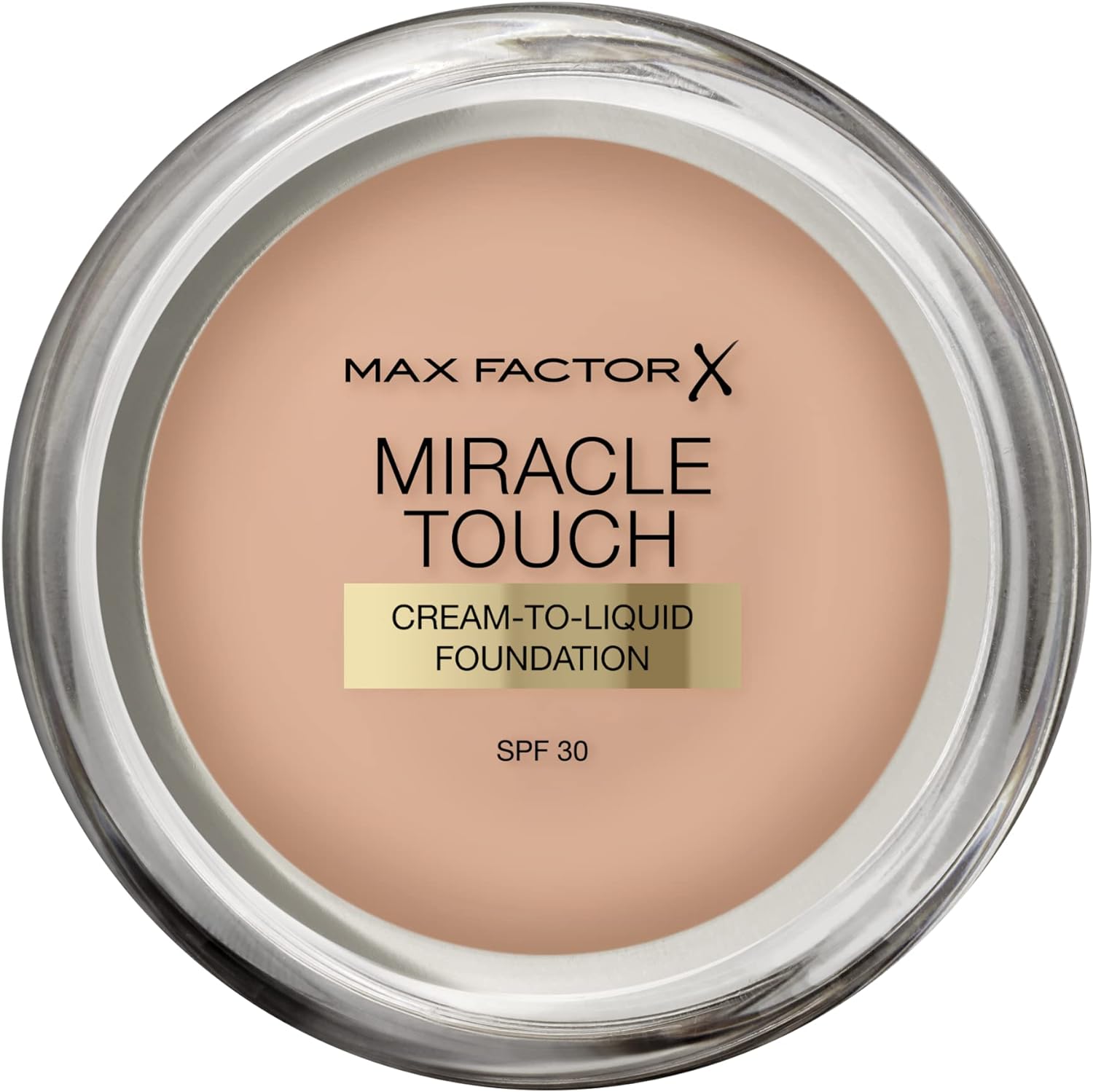 Max Factor Miracle Touch Foundation, New and Improved Formula, SPF 30 and Hyaluronic Acid, 45 Warm Almond, 1 Count (Pack of 1)-0