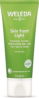 Weleda Skin Food Light, Dry Skin Moisturiser, Moisturising Cream & Primer, Face & Body, For Men & Women, Multiple Uses, 100% Certified Natural, Organic, 75ml