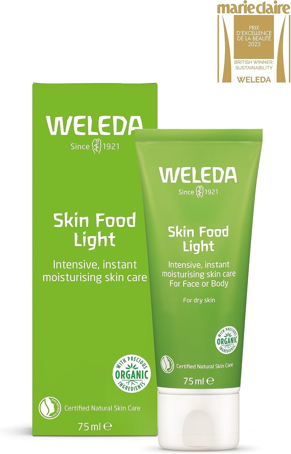 Weleda Skin Food Light, Dry Skin Moisturiser, Moisturising Cream & Primer, Face & Body, For Men & Women, Multiple Uses, 100% Certified Natural, Organic, 75ml-2