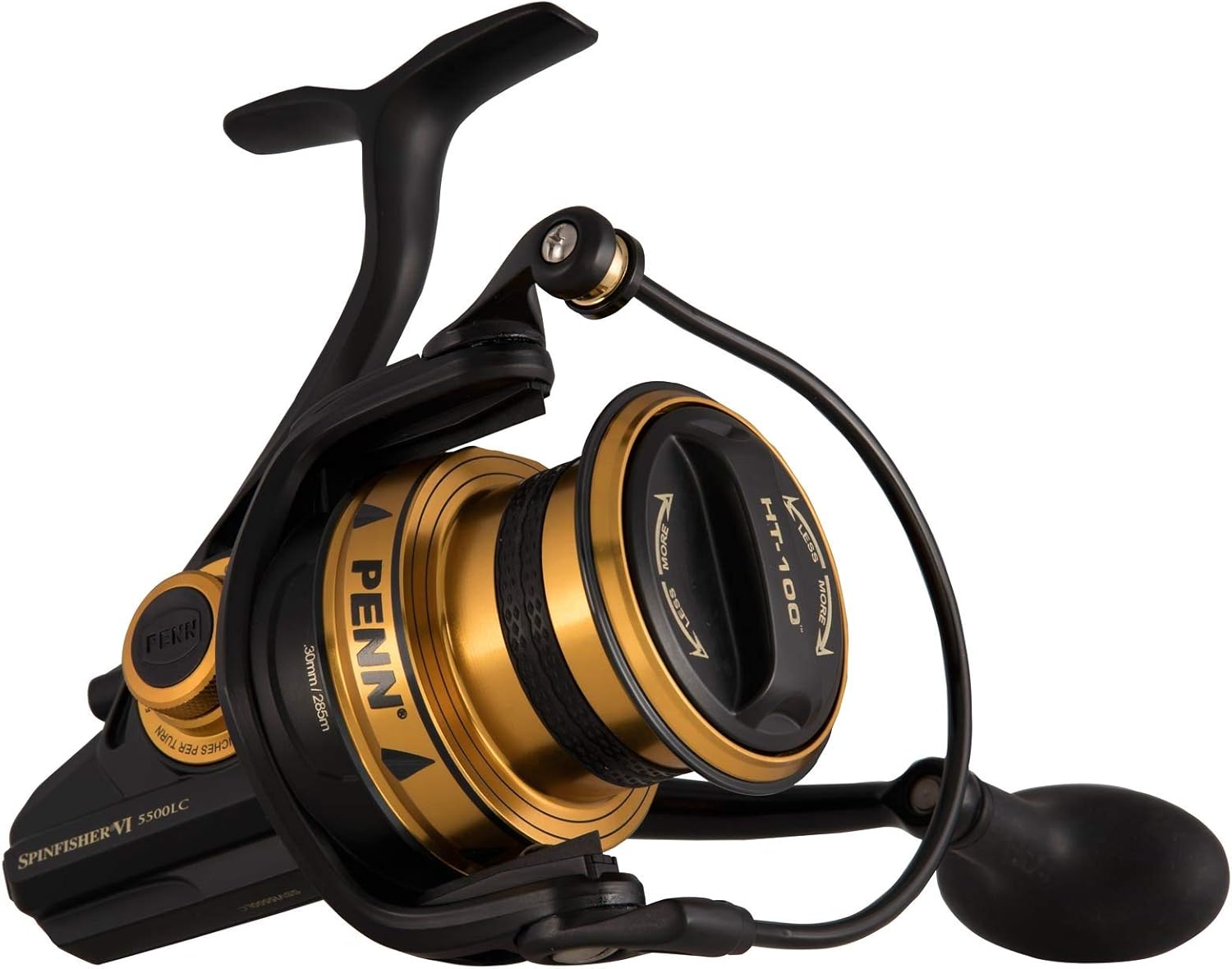 PENN Spinfisher VI Spinning Reel, Sea Fishing Spinning Reel, Black / Gold-2