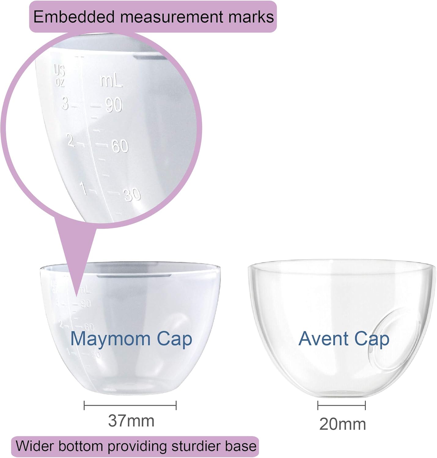 Maymom Dome Caps Compatible with Avent Natural Bottles, Avent PP Bottles or Natural Glass Bottles; Not for Avent Classic Dome; Not Original Avent Replacement Parts-5