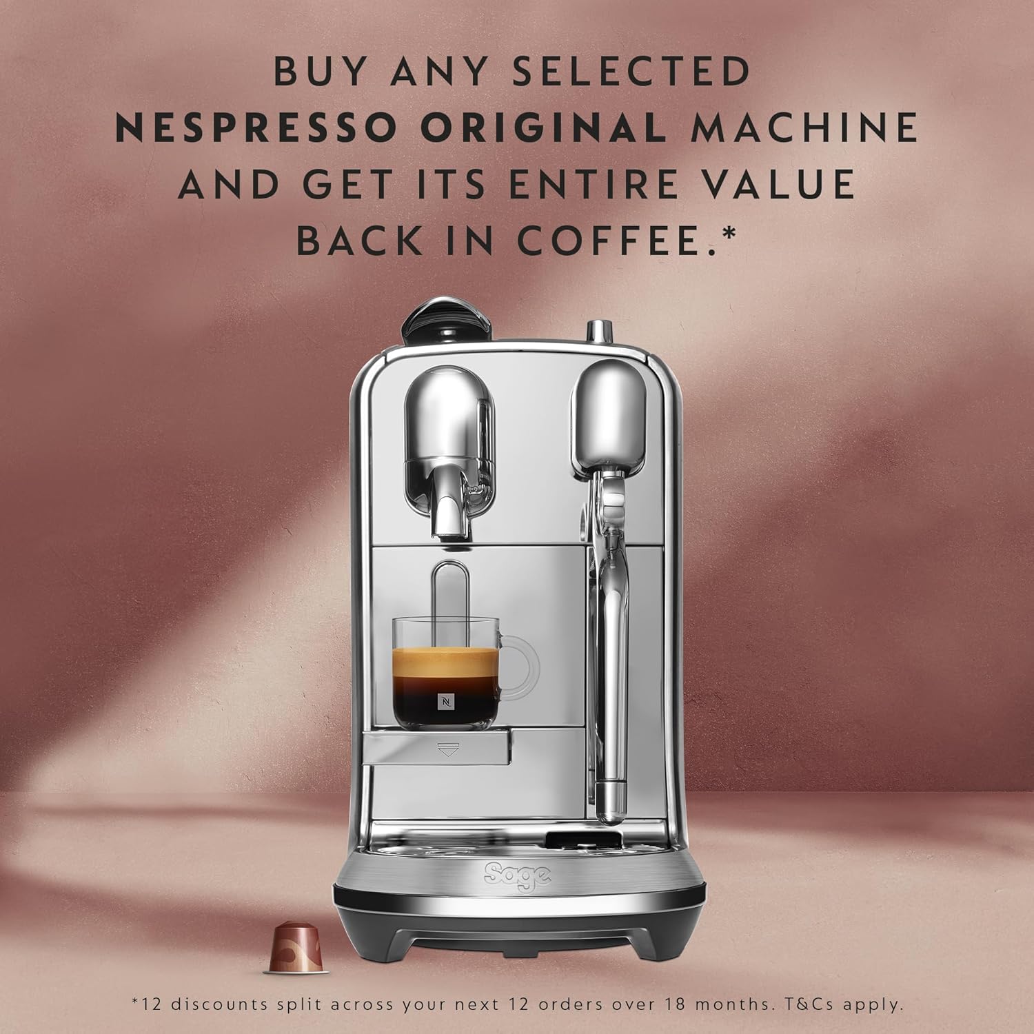 Nespresso Creatista Plus Coffee Machine by Sage, Capsule Espresso Machine, SNE800, Black Truffle-1