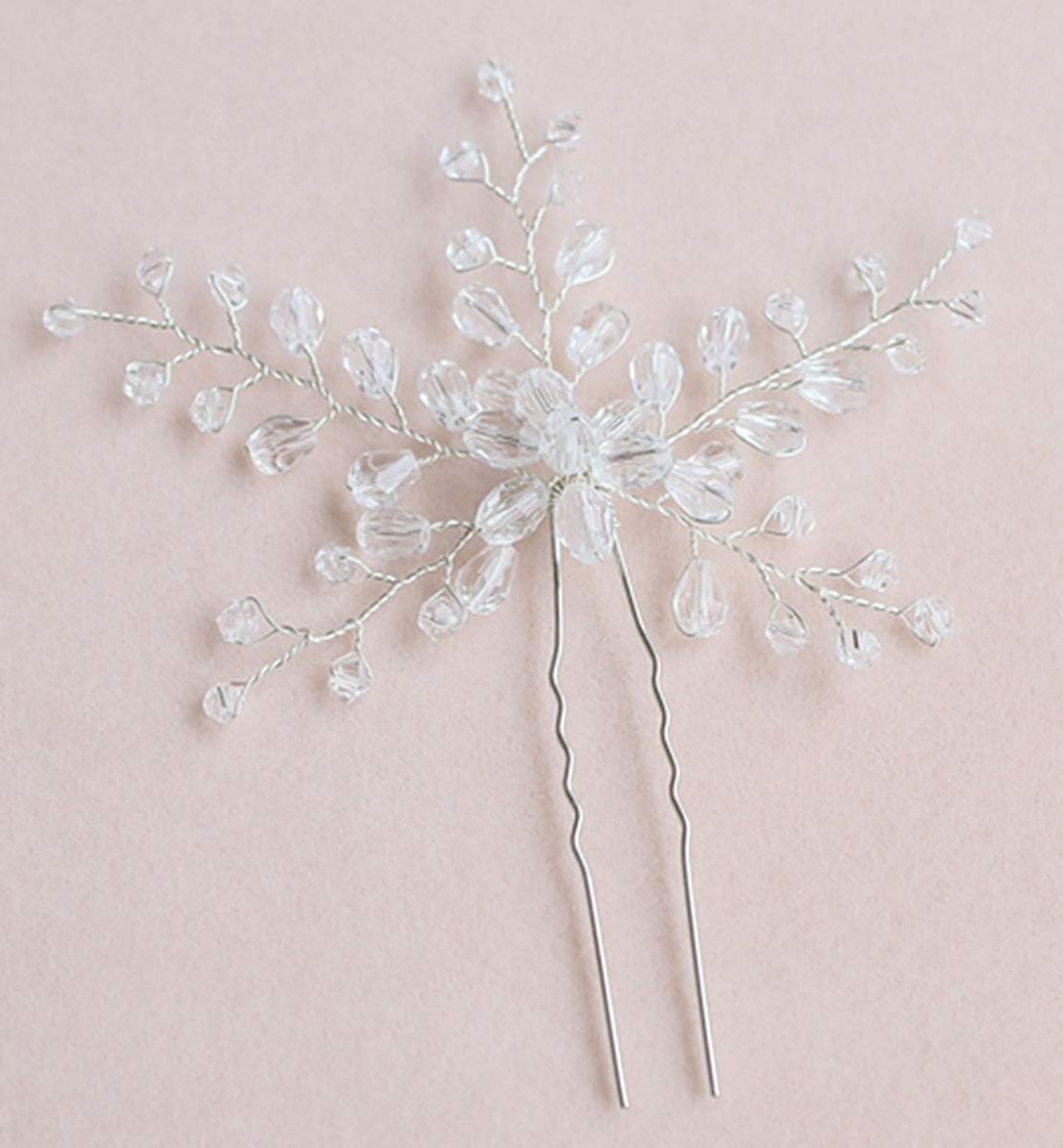 Fashion Jewery Women's Hair Accessories Tiara Wedding Bridal Hair pins Hair Decoration Hair pin Hair pin Hair pin Crystals Crystal Silver Noble-1