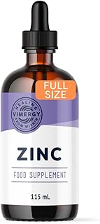 Vimergy Liquid Zinc 115 mL – 57 Servings – Liquid Zinc Supplement – Supports Immunity, Metabolism & Bone – Antioxidant – No Refined Sugar – Gluten-Free Non-GMO Kosher Vegan/Paleo Friendly