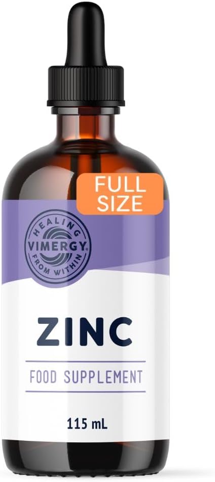 Vimergy Liquid Zinc 115 mL – 57 Servings – Liquid Zinc Supplement – Supports Immunity, Metabolism & Bone – Antioxidant – No Refined Sugar – Gluten-Free Non-GMO Kosher Vegan/Paleo Friendly-0