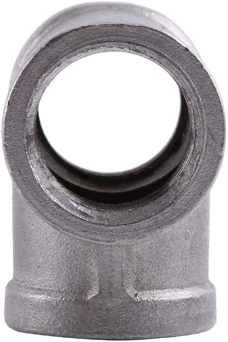 NPT Pipe Fitting 1/2'' 1/4'' 304 Stainless Steel Female Threaded Tee 3 Way Quick Connector(1/2" 52mm)-4