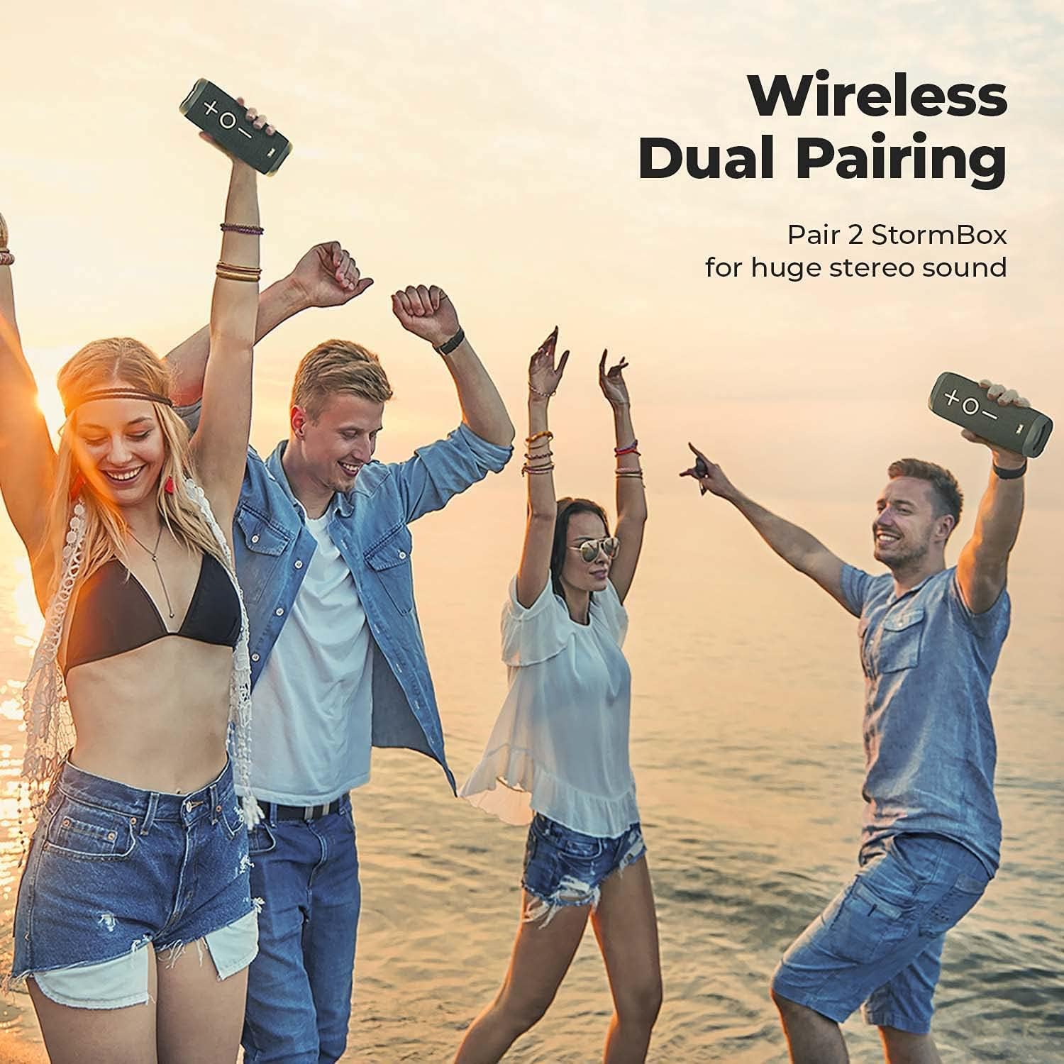 Tribit Bluetooth Speakers, StormBox 24W Portable Bluetooth Speakers, 360° Full Surround Sound, Extended XBass, Wireless Dual Pairing, IPX7 Waterproof, 20 Hours Runtime Speaker-The Telegraph's Choice-4