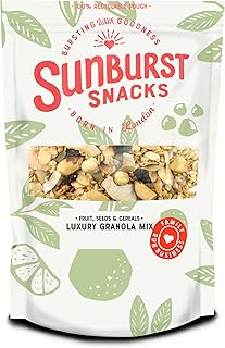 Sunburst Snacks Luxury Granola Mix With Nuts, Coconut and Sultanas, Crunchy and Flavourful Breakfast, Resealable and Recyclable Pouch, 1KG