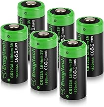 CR123A 3V Lithium Battery, 1600mAh CR123 Disposable Batteries for Alarm System Motion Sensor Camera Torch Remote Toys Single Use 6 Pack