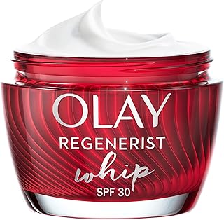 Olay Regenerist Whip Light as Air Anti-Ageing Moisturiser for Firmer Skin with SPF30, Hyaluronic Acid, 50 ml