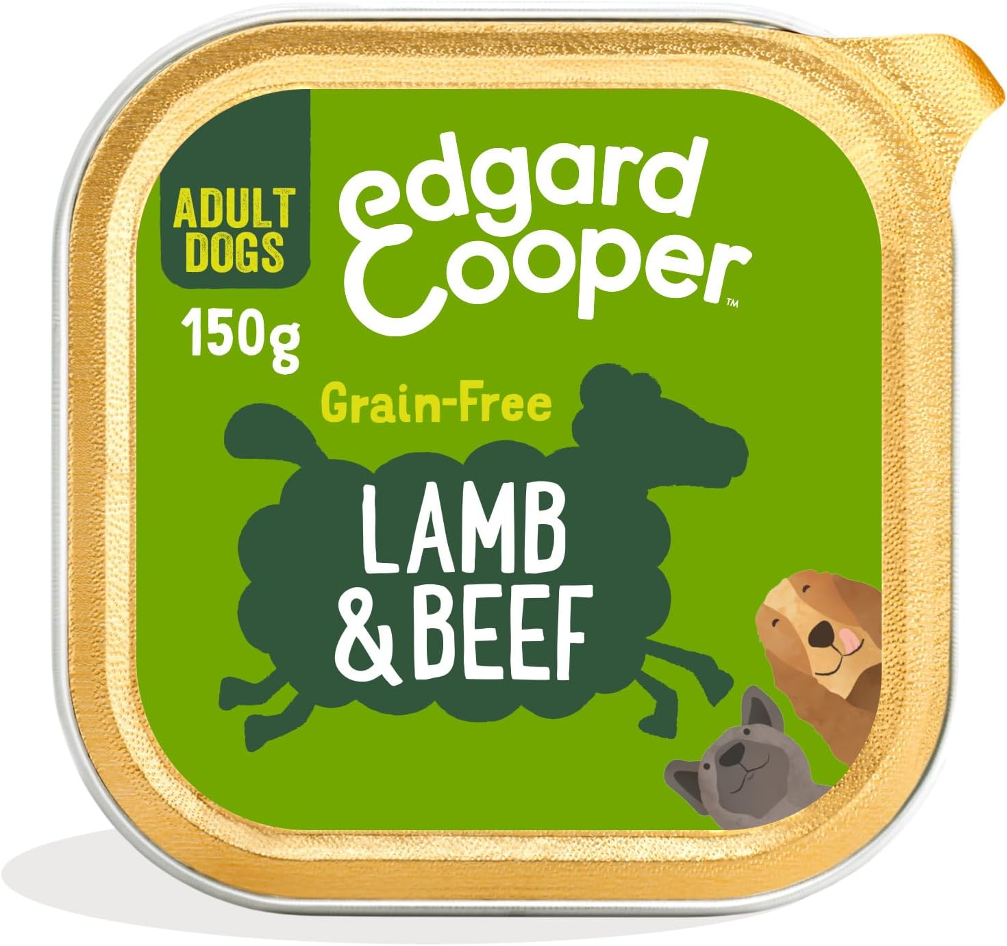 Edgard & Cooper Natural Wet Dog Food - (Lamb & Beef, ‎11 x 150g cup) - Grain & Gluten Free, Natural ingedients & fresh meat, full of essential amino acids for healthy insides-0