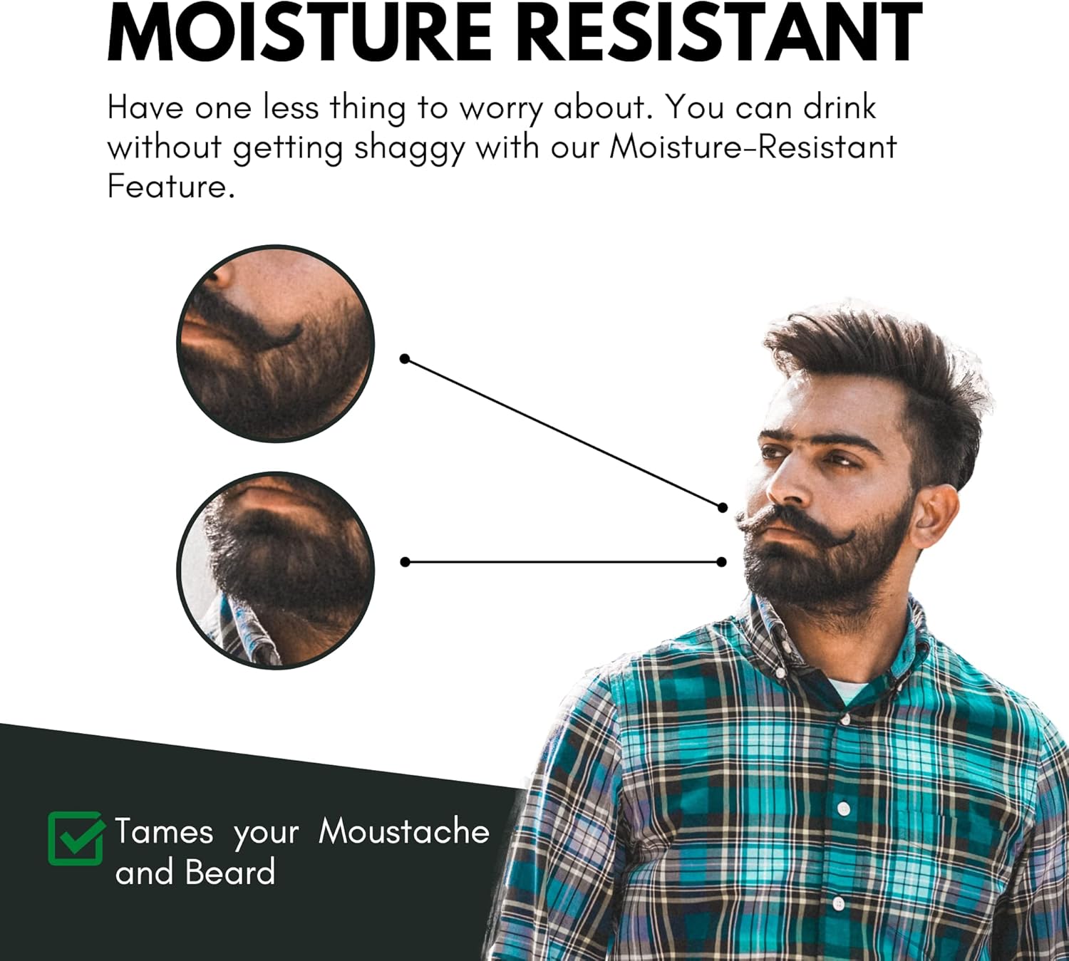 Moustache and Beard Wax 15ml - Pocket Sized Comb - Promotes Facial Hair Growth – Ideal Beard Styling for Men with Natural Ingredients, Strong Hold, & Sweet Orange Scent Wax-2