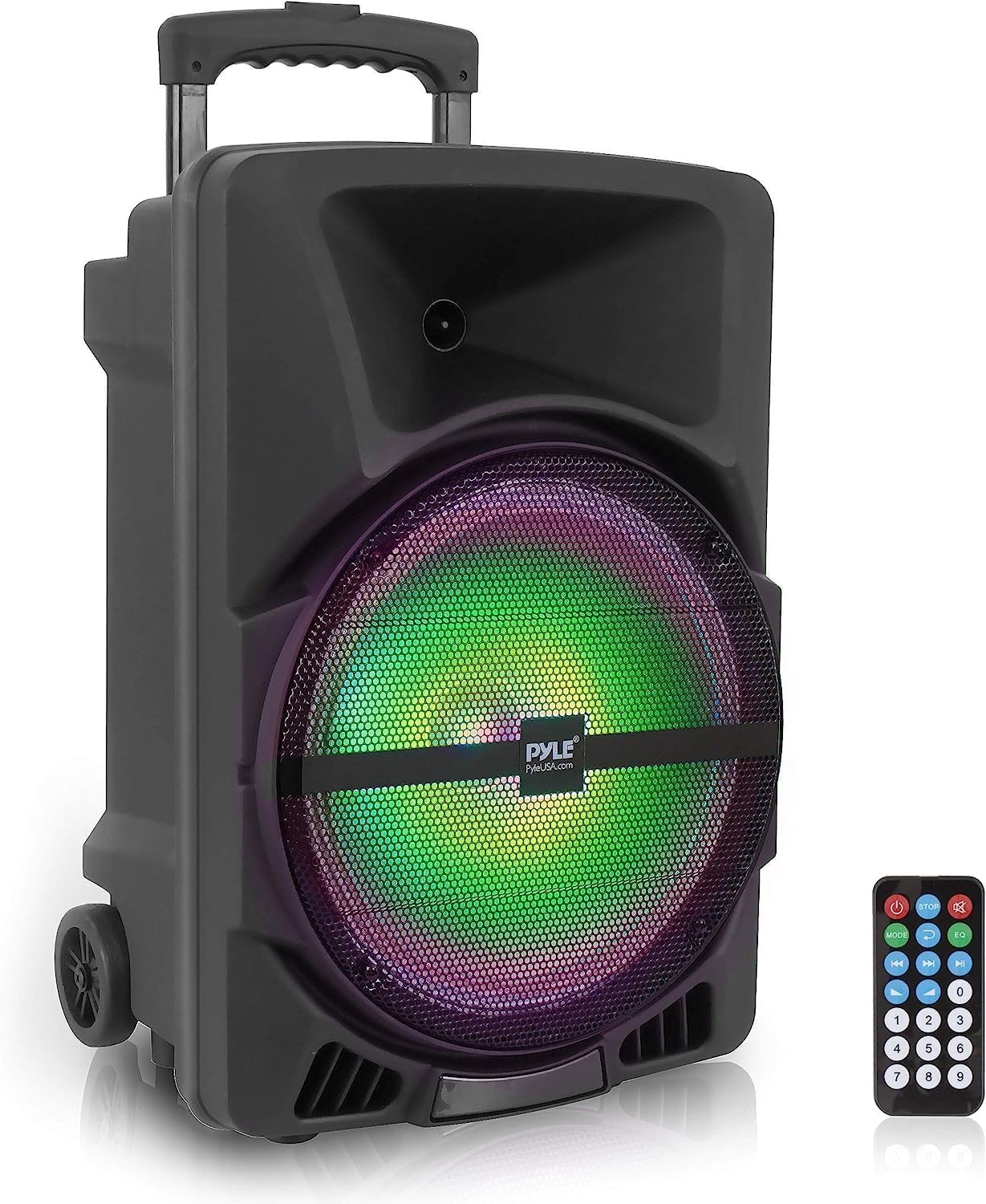 Pyle, Big Speakers Wireless Bluetooth- Portable Speaker, PA, Sound System, 1200W Powered Speakers, PA Speaker, DJ Speakers– indoor/outdoor, Loudspeaker with USB/MP3/AUX 3.5mm Input, Lights & FM Radio-0