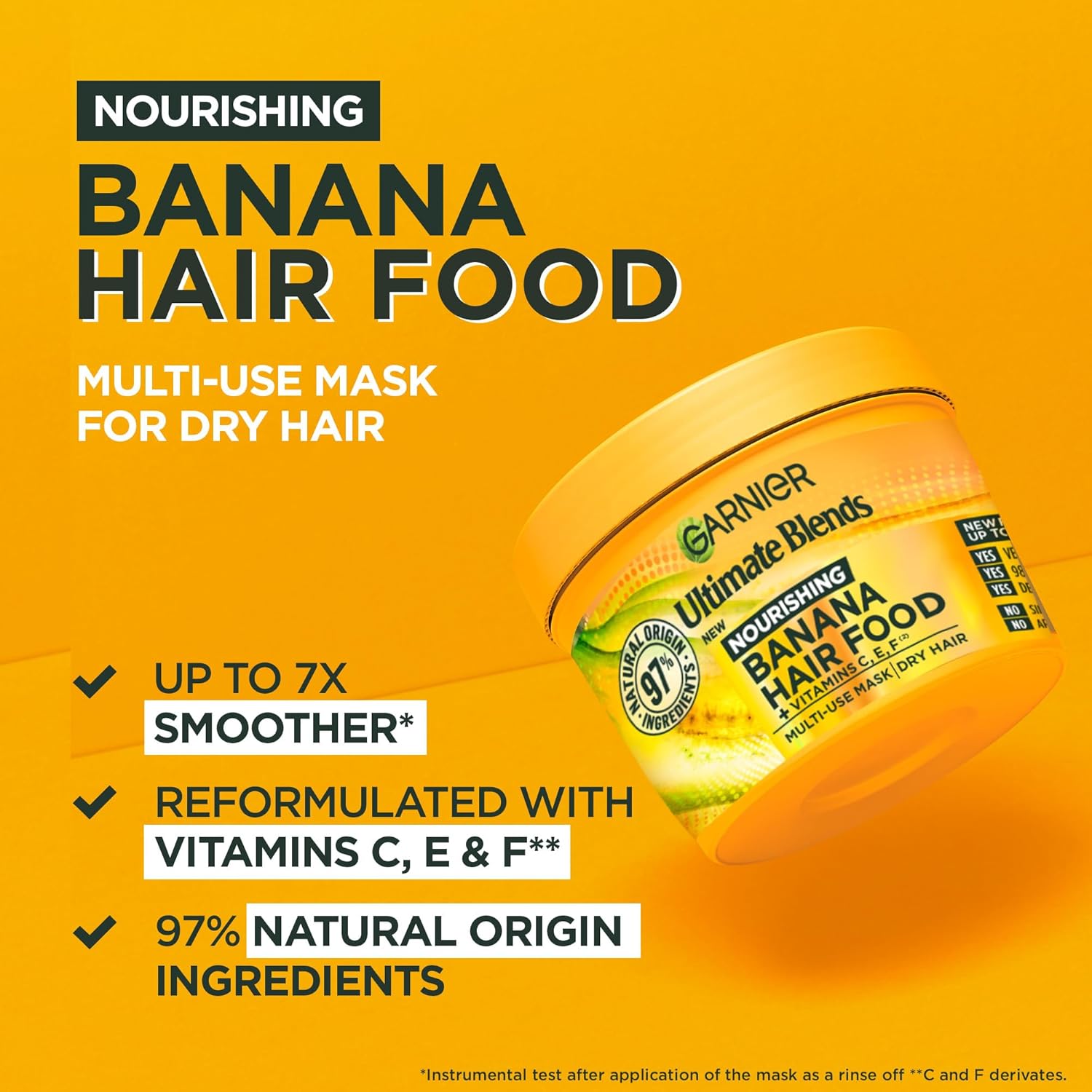 Garnier Hair Food Multi-use Hair Treatment Mask, Nourishes and Conditions, Ideal for Dry Hair, No Silicones, Vegan Formula, Banana, Ultimate Blends, 400ml-2