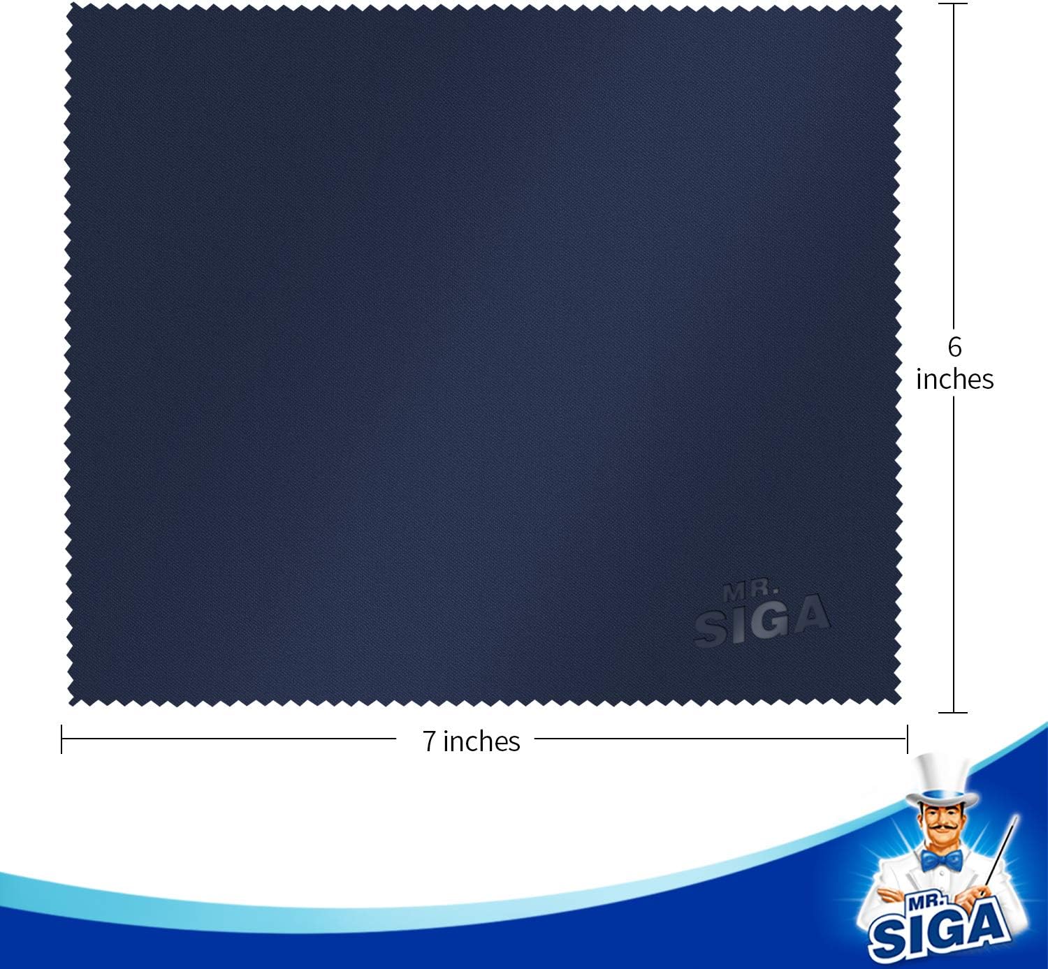 MR.SIGA Premium Microfiber Cleaning Cloths for Lens, Eyeglasses, Screens, Tablets, Glasses, 6 Pack, 6 x 7 inches (15 x 18 cm)-1