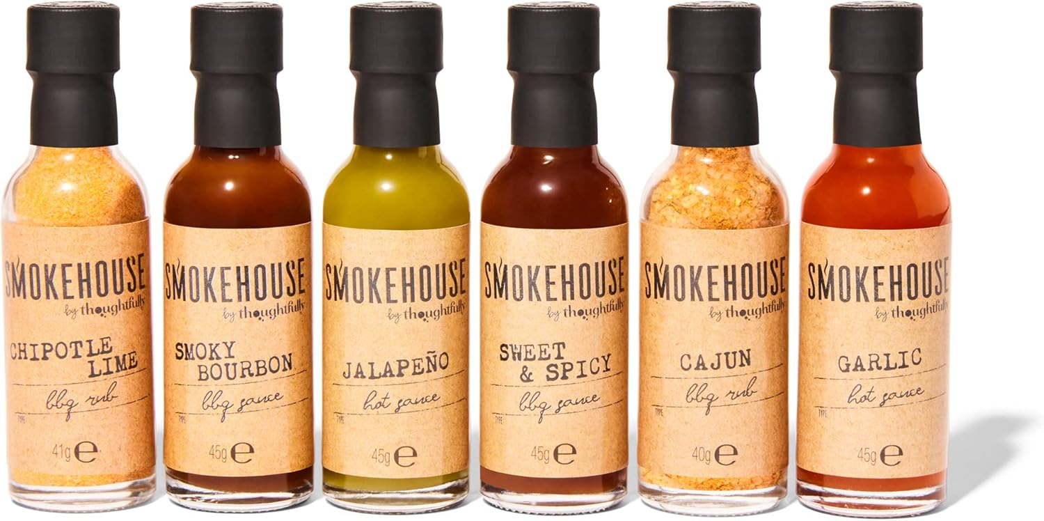 Smokehouse by Thoughtfully, Gourmet Ultimate Grill Truck Gift Set, Fun Food Truck Shaped Package, Includes BBQ Rubs, BBQ Sauces & Hot Sauces, Set of 6-1