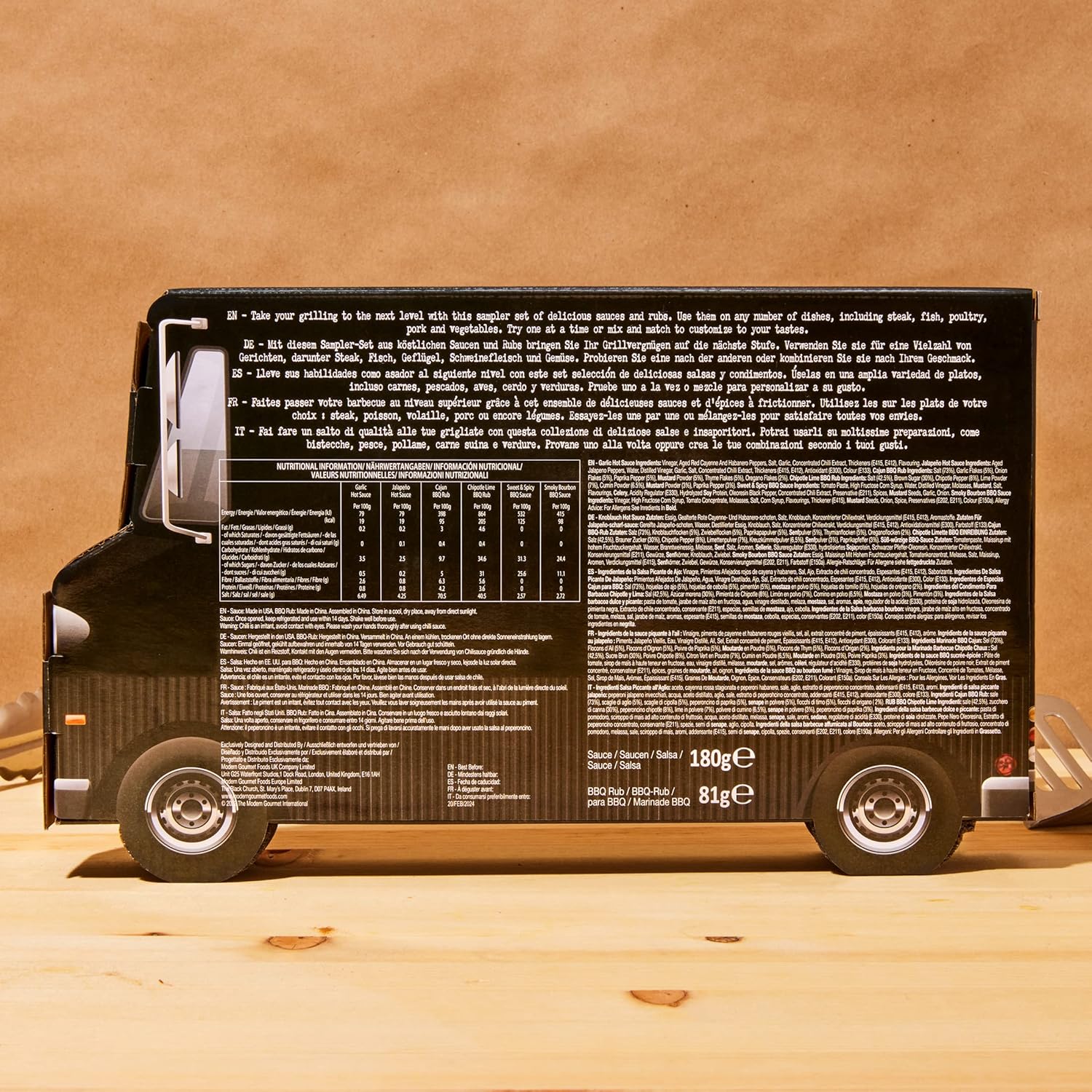 Smokehouse by Thoughtfully, Gourmet Ultimate Grill Truck Gift Set, Fun Food Truck Shaped Package, Includes BBQ Rubs, BBQ Sauces & Hot Sauces, Set of 6-6