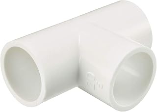 sourcing map 20mm Slip Tee PVC Pipe Fitting T-Shaped Coupling Connector 5 Pcs