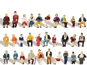 Evemodel P8711 60pcs HO scale 1:87 All Seated People Sitting Figures Passengers Model Desktop Decoration