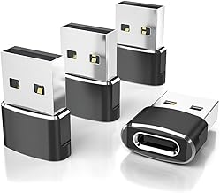 Elebase USB to USB C Adapter for iPhone 16 Car Charger 4Pack,Type C Female to USB A Male Cable Converter for Apple Watch Series 10 9 8,iPhone 15 13 14 12 Pro Max,AirPods 4,iPad 10,Air,Mini,Galaxy S24