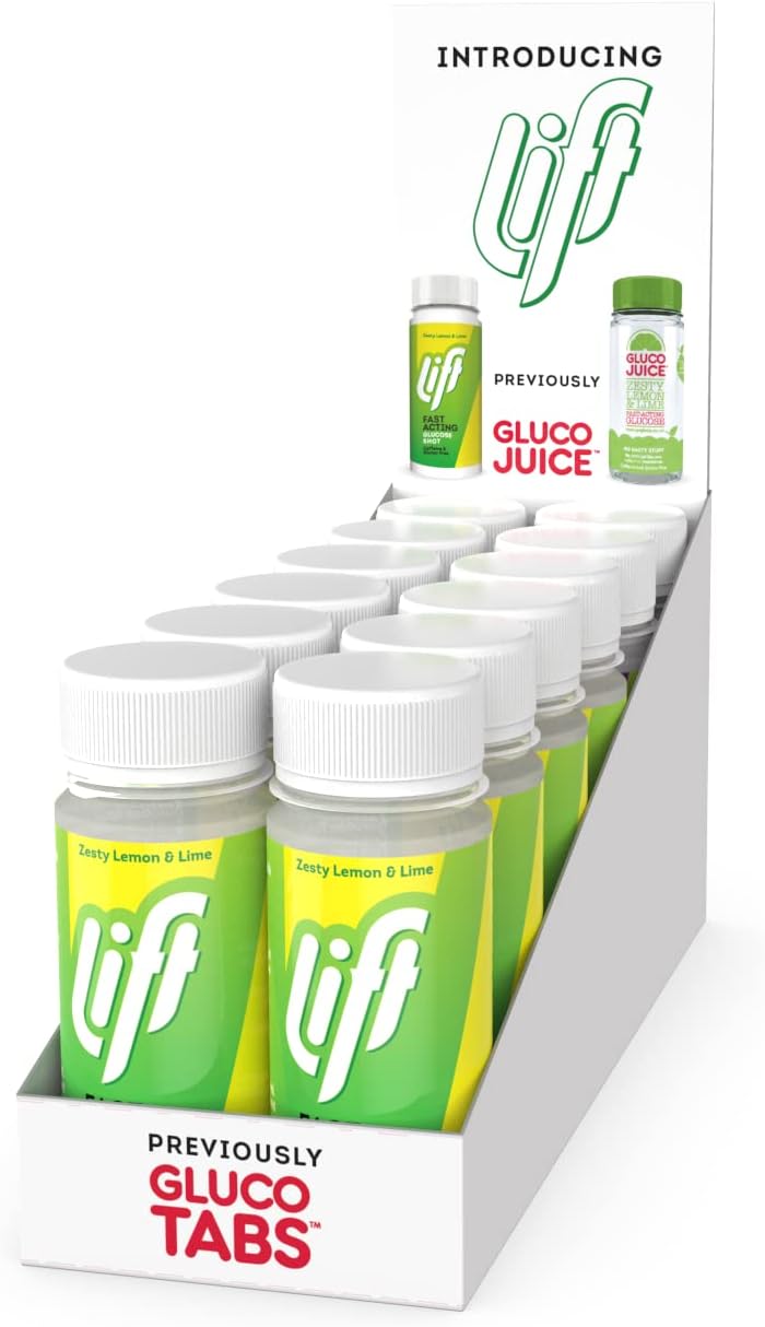 Lift | Fast-Acting Glucose Energy Juice Shots | Lemon & Lime | 12 Pack of 60 ml Bottles-2