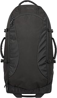 Mountain Warehouse Voyager 50L Wheelie Rucksack - Durable Backpack - for Travelling, Camping Jet Black