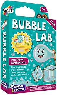 Galt Bubble Lab - Explore and Discover Science Kit for Kids, Childrens Craft Set and Guide Book - 7 Fun STEM Experiments from 3D Bubble Shapes to Water Tricks - For Boys and Girls Ages 5 Years Plus