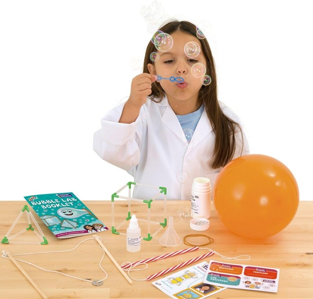 Galt Bubble Lab - Explore and Discover Science Kit for Kids, Childrens Craft Set and Guide Book - 7 Fun STEM Experiments from 3D Bubble Shapes to Water Tricks - For Boys and Girls Ages 5 Years Plus-2