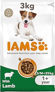 IAMS Complete Dry Dog Food for Adult 1+ Small and Medium Breeds with Lamb 3 kg