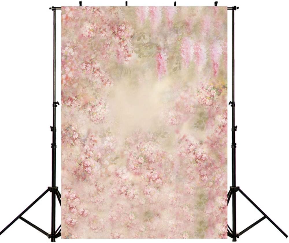 MEHOFOTO Newborn Pink Floral Backdrop Spring Photo Studio Booth Backgrounds Children Flowers Photography Backdrops Props 5x7ft-2