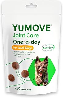 YuMOVE ONE-A-DAY Chews For Small Dogs | Joint Supplement for Stiff Dogs with Glucosamine, Chondroitin, Green Lipped Mussel | 30 Chews - 1 Month supply