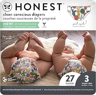 The Honest Company, Honest Diapers, Size 3, 16-28 Pounds, 27 Diapers