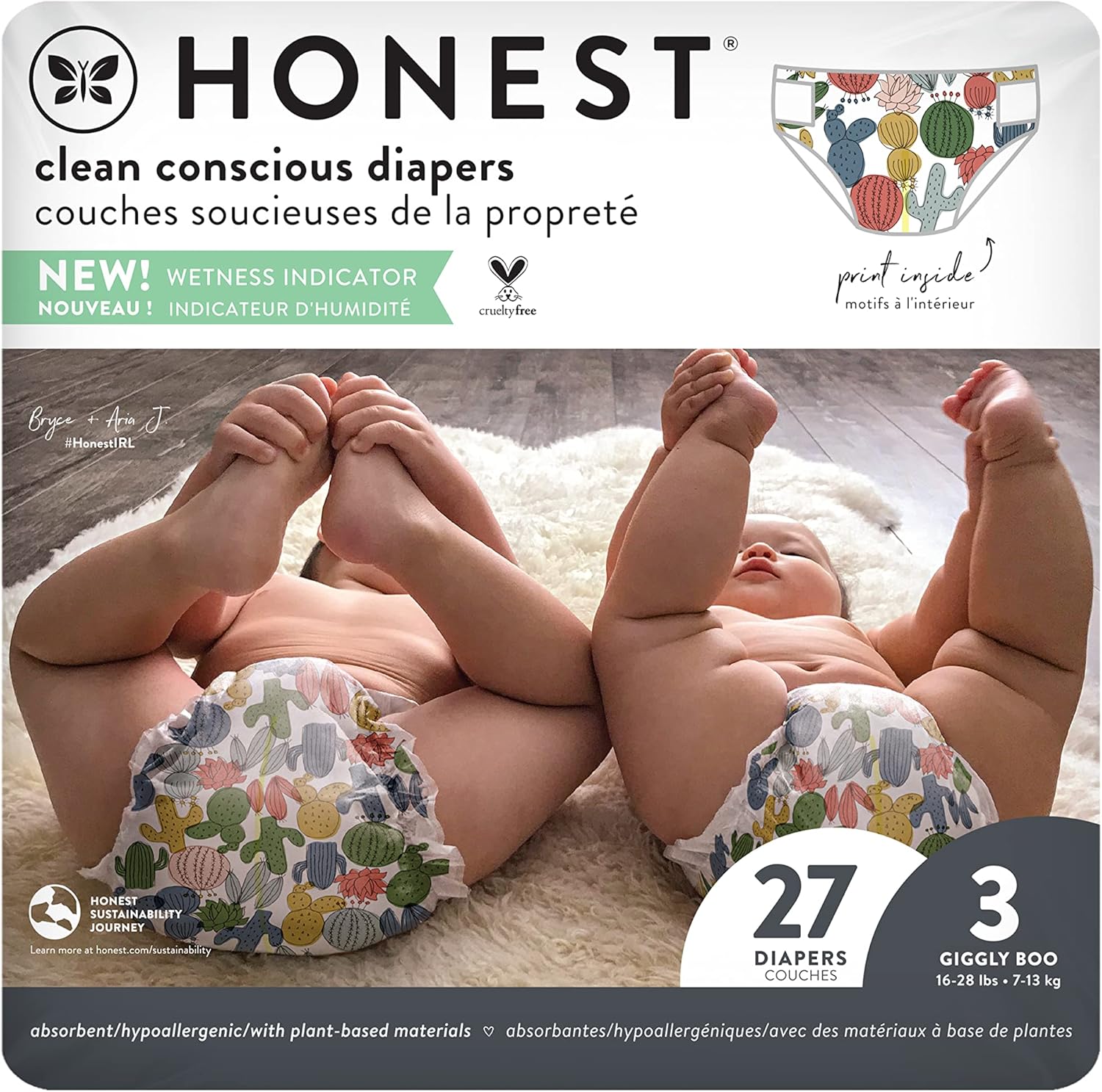 The Honest Company, Honest Diapers, Size 3, 16-28 Pounds, 27 Diapers-0