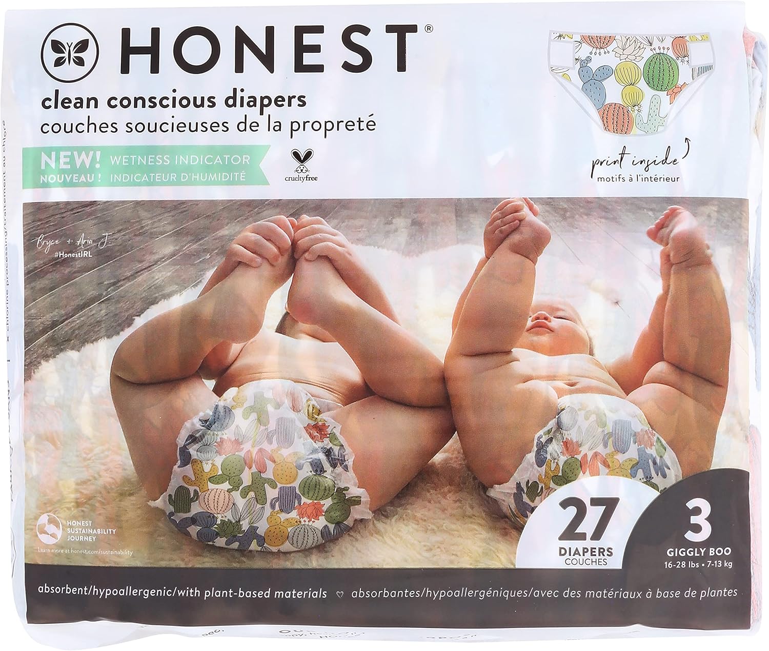 The Honest Company, Honest Diapers, Size 3, 16-28 Pounds, 27 Diapers-4