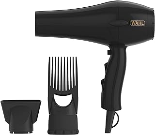 Wahl Hairdryer, PowerPik 2, Dryer for Women, Hair Dryer with Pik Attachment, Afro Hairdryer, Afro-Caribbean Hair, Three Heat Settings, Anti-frizz Drying, Black