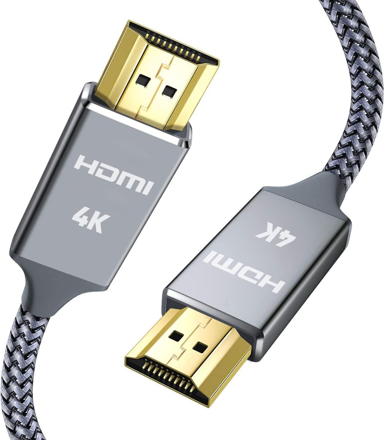 4K HDMI Cable 2M（2pack）HDMI Lead-Snowkids Ultra High Speed 18Gbps HDMI 2.0 Cable 4K@60Hz Compatible Apple/Fire TV, 3D Support,Ethernet, Video 4K UHD 2160p, HD 1080p, PS3/PS4/PC/Blu-ray player-0