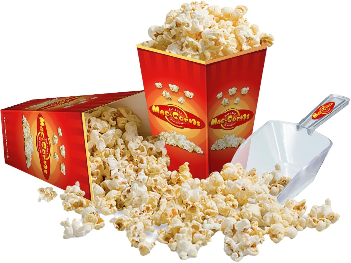 Popcorn Mega Bucket Bundle - Salted Popcorn 400g - 12 Cartons - 1 Popcorn Scoop-2