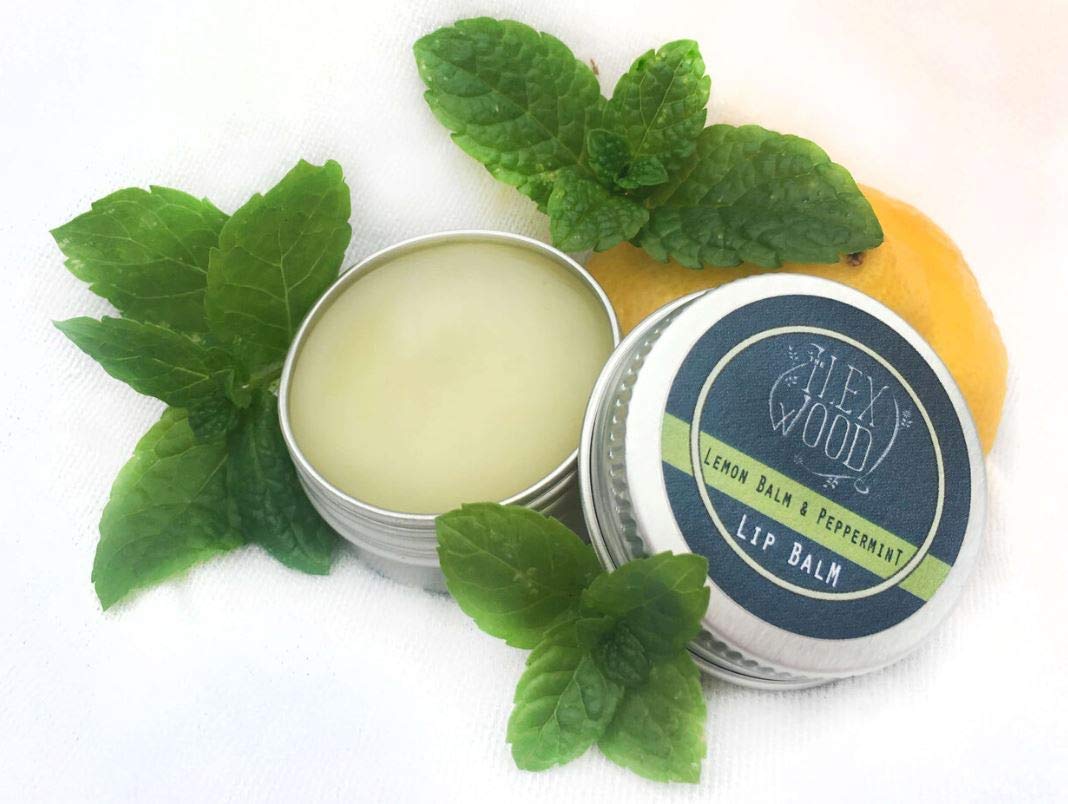 The Ilex Wood - Lemon Balm and Peppermint Lip Balm - All natural, coldsore prevention, palm oil free, cruelty free, plastic free, moisturising lip balm, handcrafted in the UK - 10ml-1