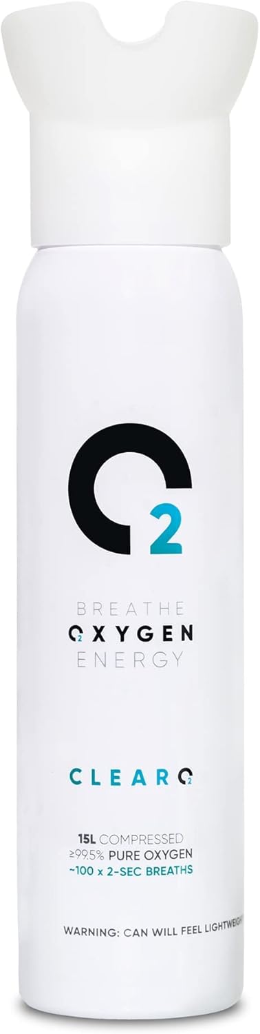 ClearO2 15L Oxygen Can with Inhaler Cap | Pure Breathing Oxygen in a Lightweight Aluminium Canister | Made in Britain-0