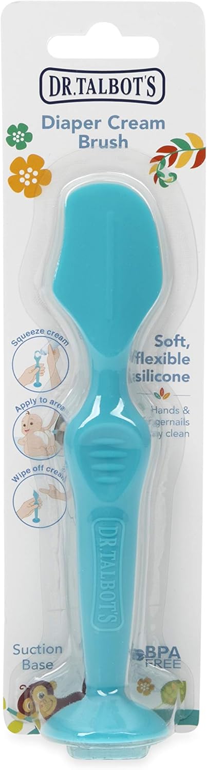 Nuby Dr. Talbots Silicone Diaper Cream Brush with Suction Base, Aqua-4