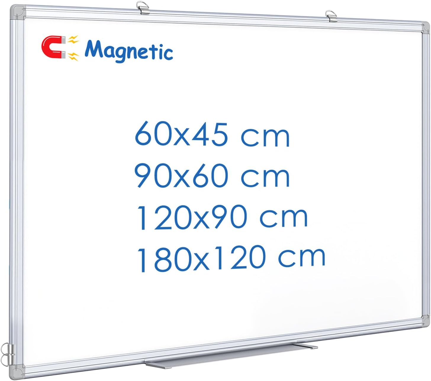 maxtek Whiteboard, Magnetic Whiteboard for Wall, Aluminium Frame White Board with Pen Tray, Dry Erase Whiteboard for Home Office School (90x60 cm)-0