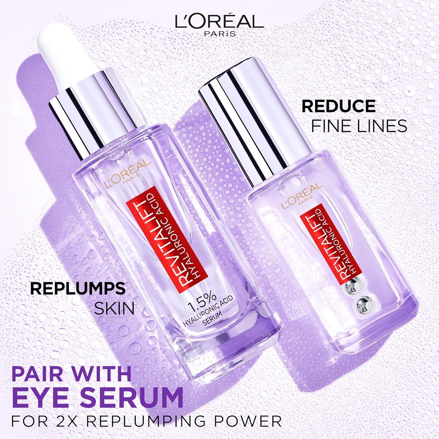 L'Oreal Paris Revitalift Filler [+Hyaluronic Acid] Serum, 1.5% Pure Concentrated Hyaluronic Acid Dropper Serum, 30ml-4