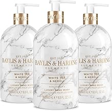 Baylis & Harding Elements White Tea & Neroli Hand Wash, 500 ml (Pack of 3) - Vegan Friendly