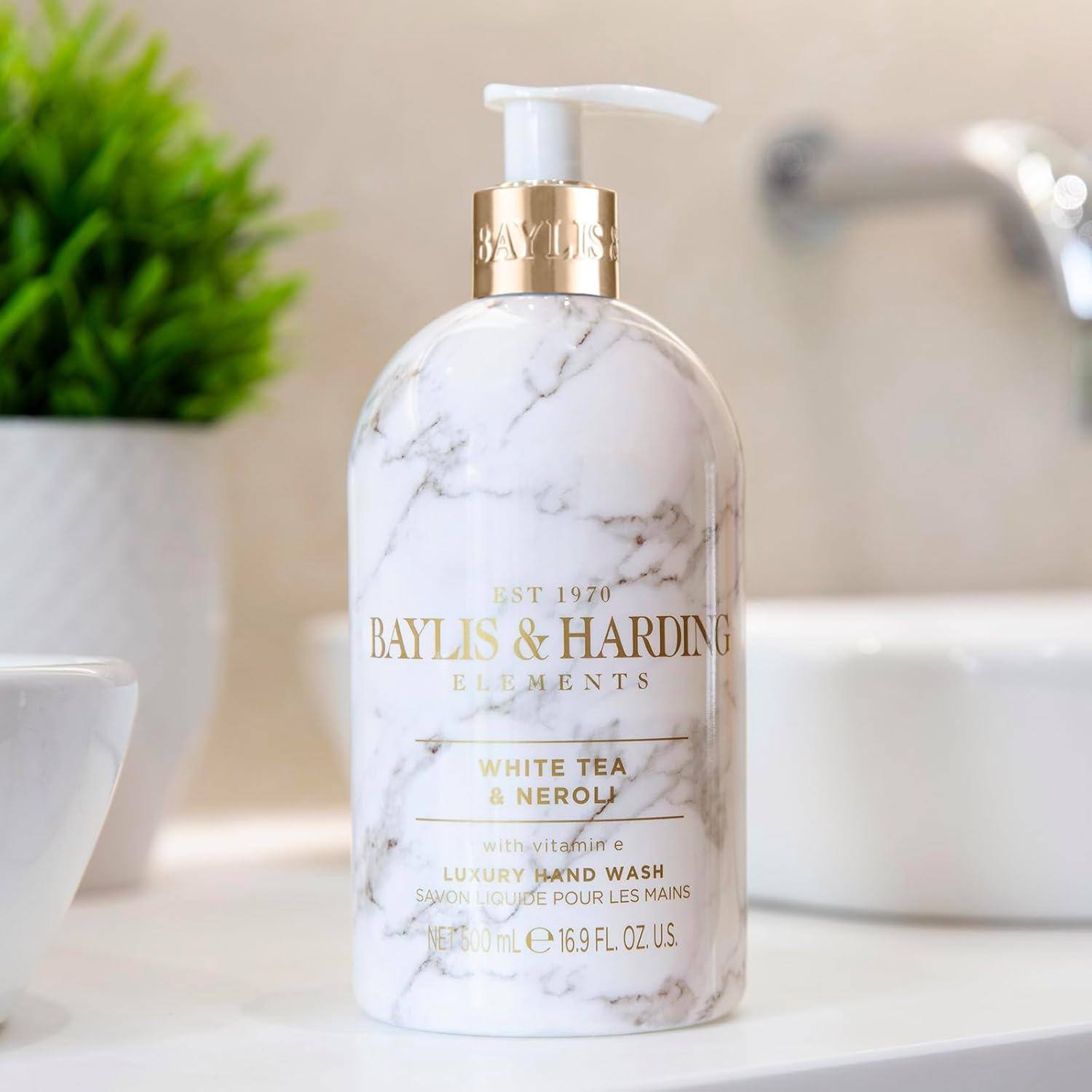 Baylis & Harding Elements White Tea & Neroli Hand Wash, 500 ml (Pack of 3) - Vegan Friendly-3