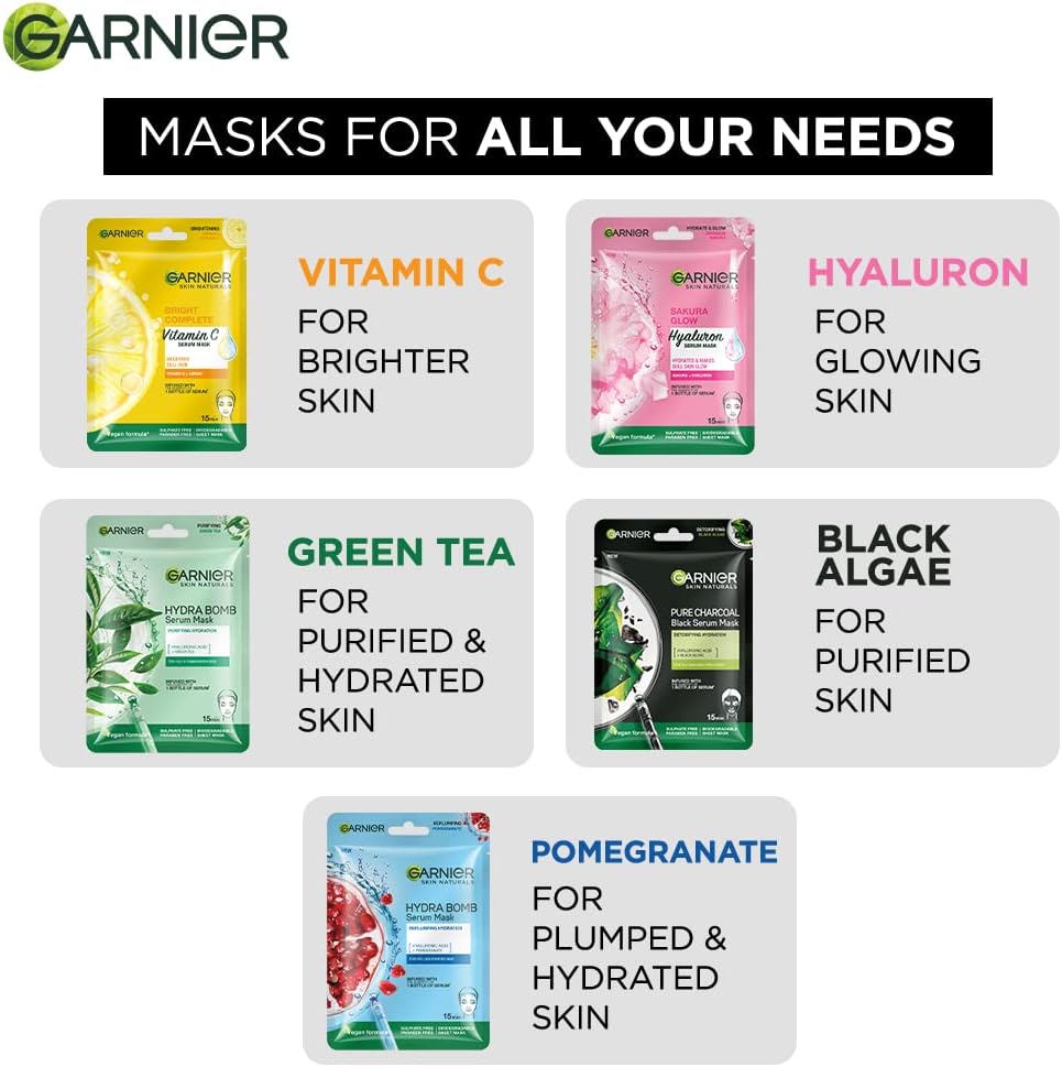 Garnier Sheet Mask (Pack of 5 (All Variant))-6