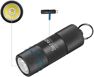 OLIGHT i1R 2 EOS Rechargeable Keychain Torch 150 Lumens LED Flashlights, Small Lightweight Pocket Keyring Torch, Outdoor Gear Camping Lamp for EDC, Powered by A Rechargeable Battery(Black)